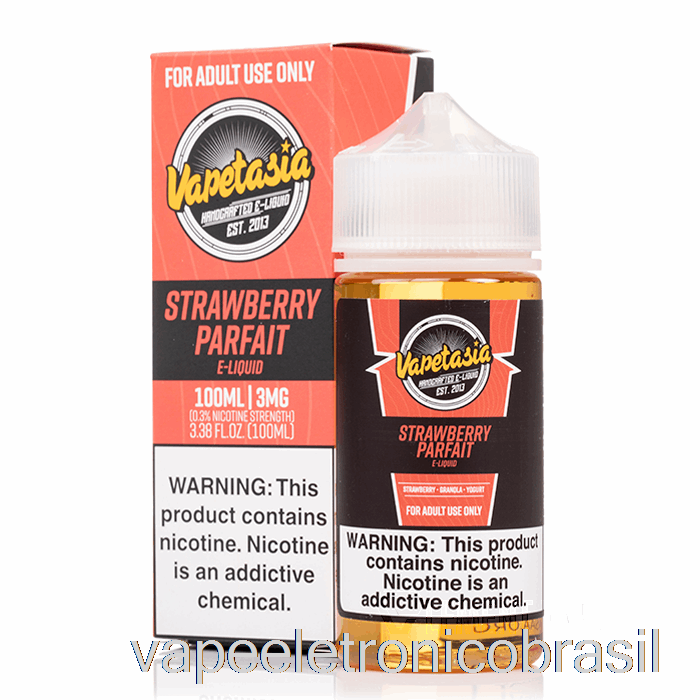 Vape Eletrônico Parfait De Morango - Vapetasia - 100ml 6mg